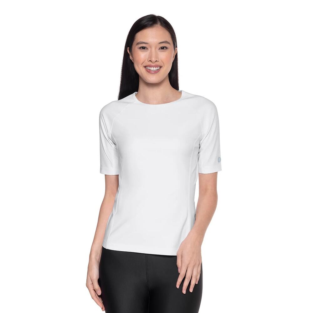 Coolibar Women’s Hightide Short Sleeve Swim Shirt XL new